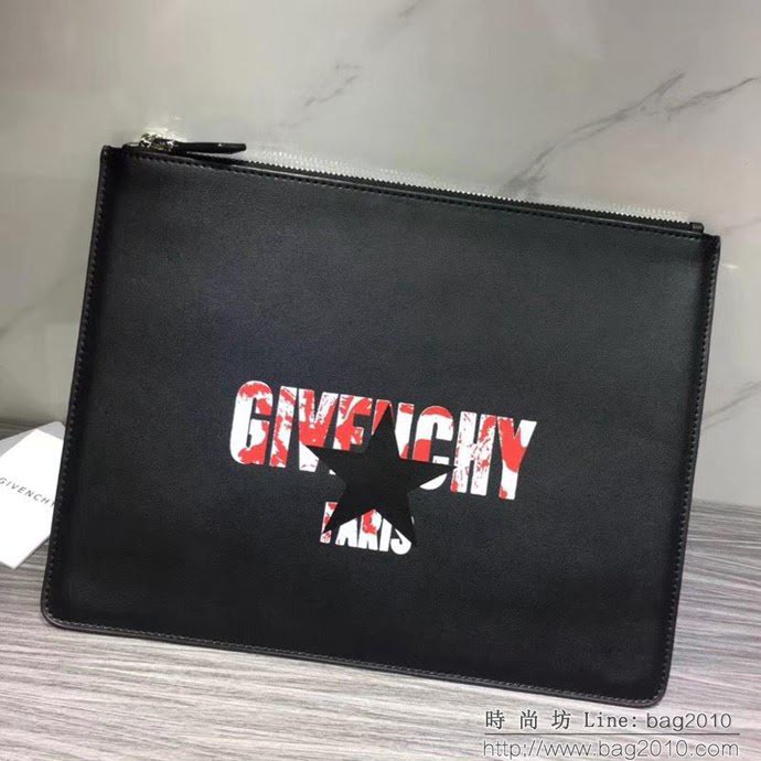 GlVENCHY紀梵希 2018最新 熱賣款式 專櫃品質 頂級進口牛皮 原版五金 拉鏈手包 091888  tsg1105
